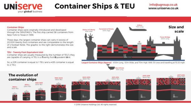 Container Ships Logistics Infographic