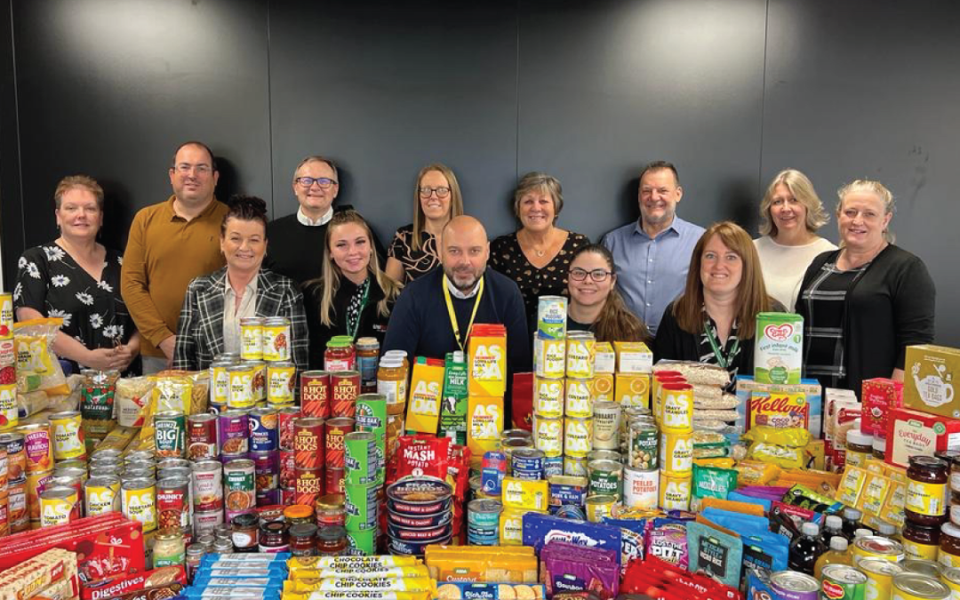Food bank donation organised by employees at Uniserve’s Tilbury operations