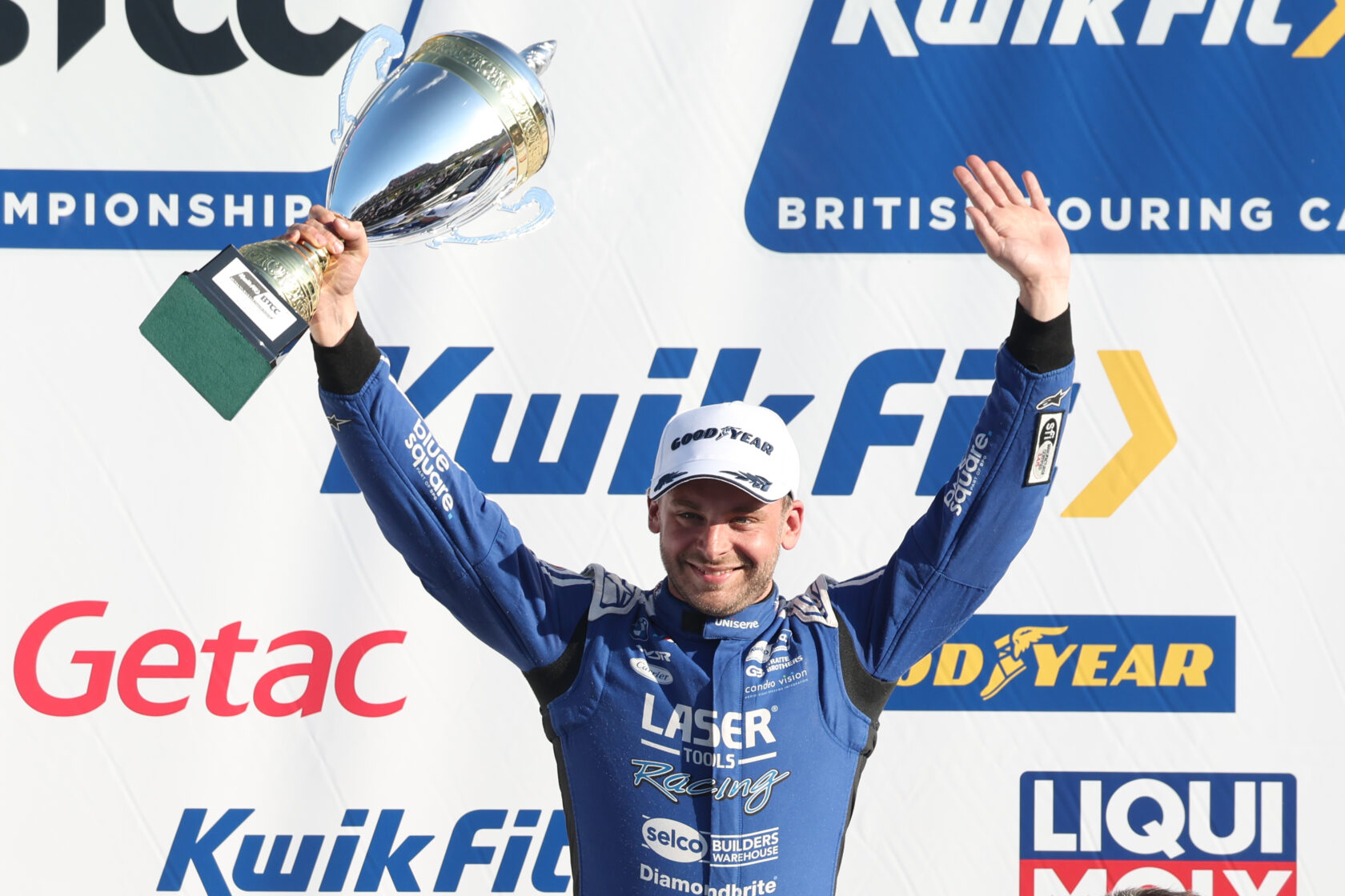 Jake Oulton with race trophies