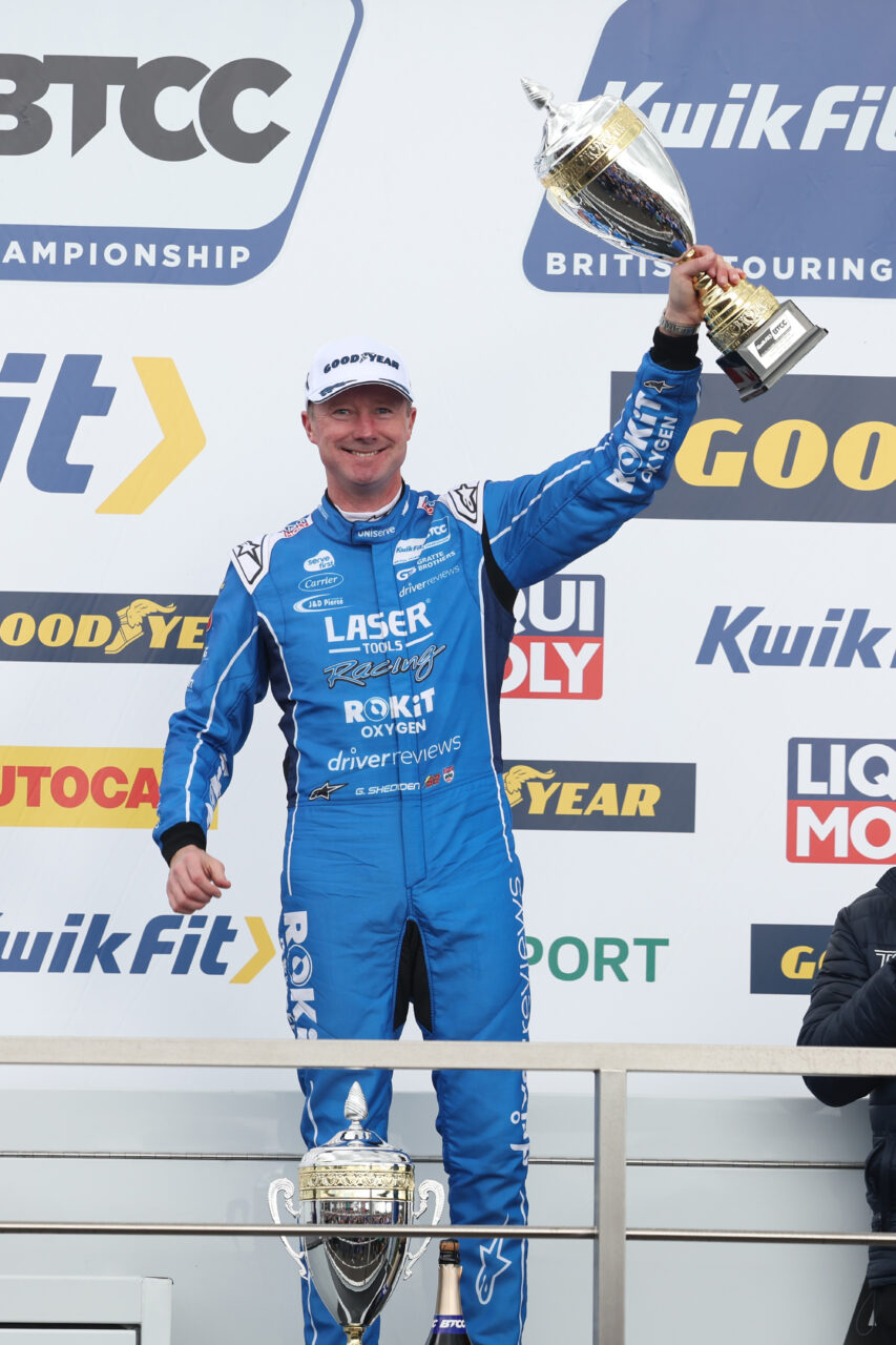 Jake Oulton with race trophies